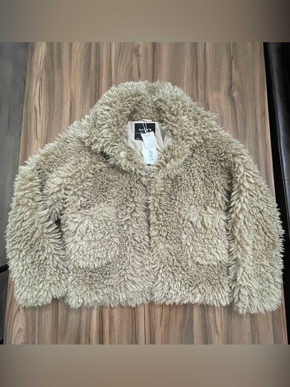 NWT Francesca’s Hailey Love Shabby Chic Teddy Bear Jacket w/ snap Buttons M